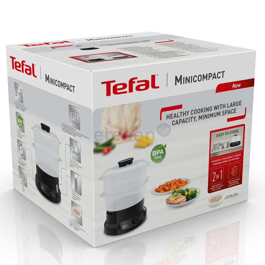 Tefal Minicompact, 800 W, black - Steam Cooker Item - VC139810