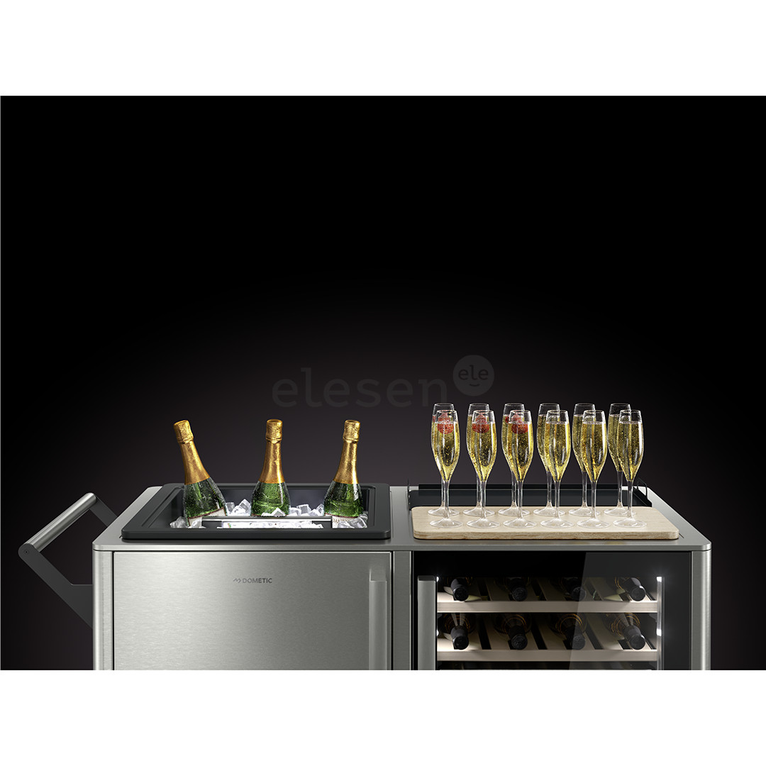 Dometic MoBar 550, 39 buteliai, aukštis 98 cm, juodas/nerūdijančio plieno - Mobilus lauko baras