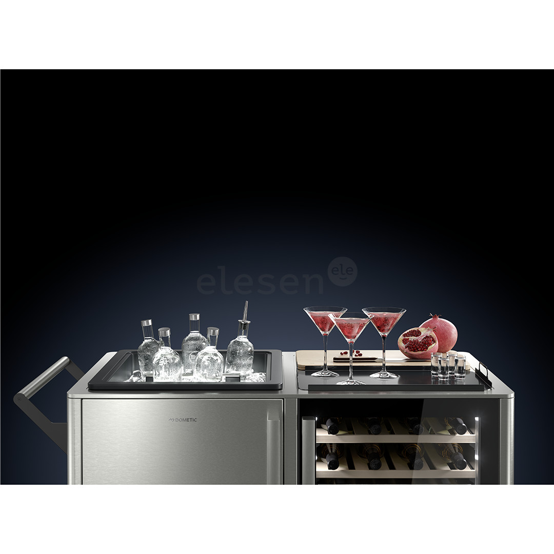 Dometic MoBar 550, 39 buteliai, aukštis 98 cm, juodas/nerūdijančio plieno - Mobilus lauko baras