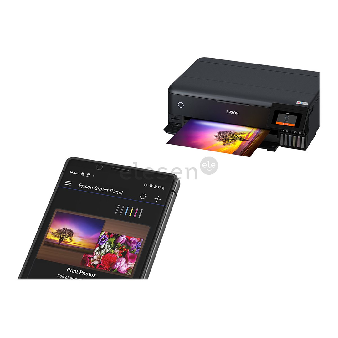 Epson EcoTank L8180, A3+, WiFi, LAN, SD, black - Multifunctional Color Inkjet Printer Item - C11CJ21402