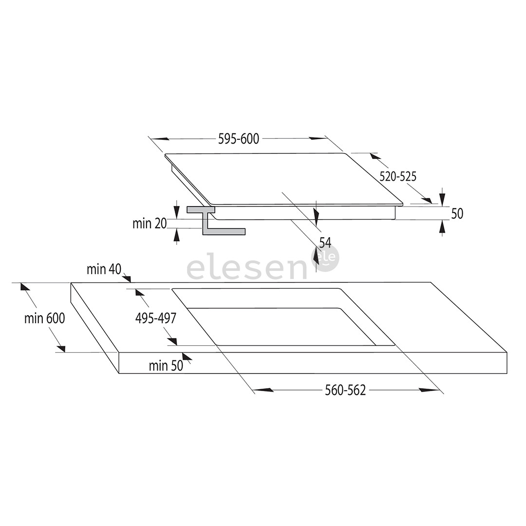 Hisense, MoveZone, plotis 59,5 cm, berėmė, juoda - Įmontuojama indukcinė kaitlentė