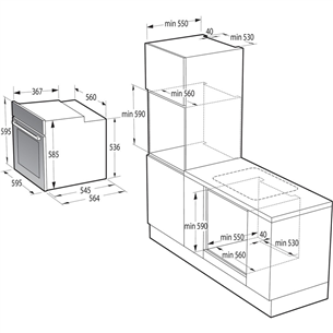 Orkaitė Hisense Prekė - BSA65226AB