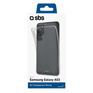 SBS, Samsung Galaxy A03, transparent - Silicone case Item - TESKINSAA03T