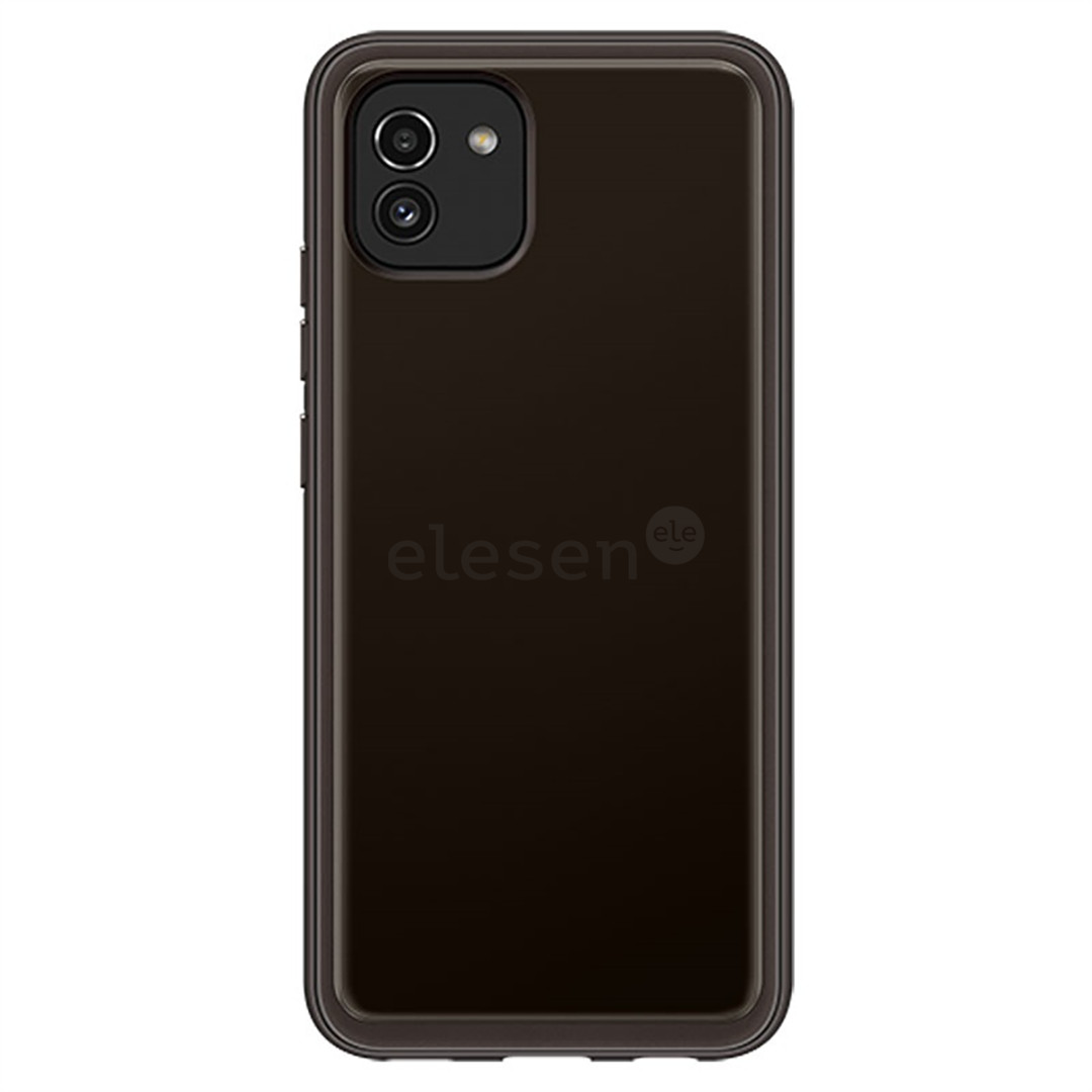 Dėklas Samsung Galaxy A03, Silikoninis, Black Prekė - EF-QA036TBEGEU