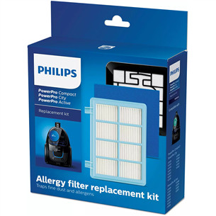 Philips Allergy H13 - Комплект фильтров для пылесосов PowerPro Compact и Active Товар - FC8010/02 FC8010/02