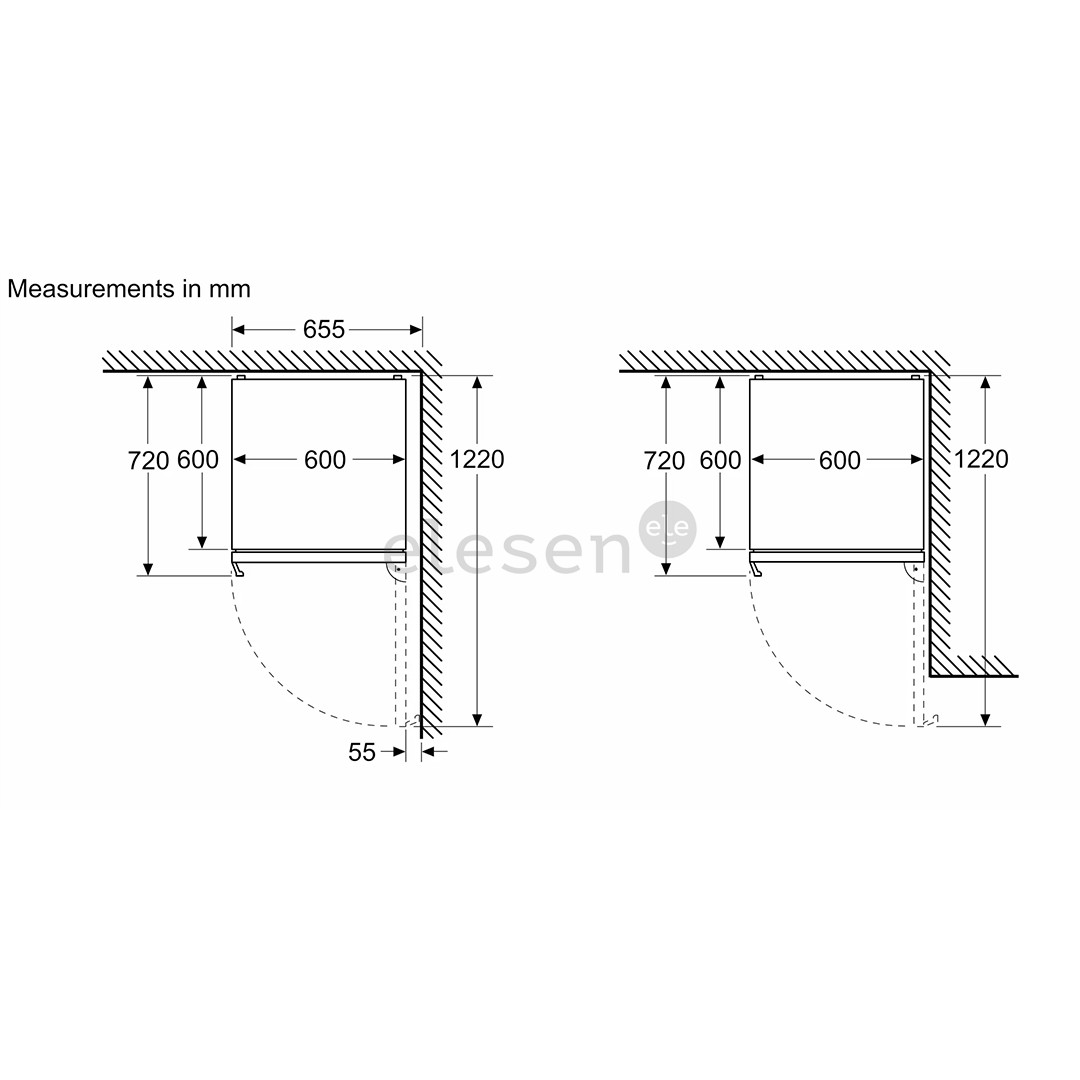 Bosch, NoFrost, 363 L, aukštis 203 cm, nerūdijančio plieno - Šaldytuvas