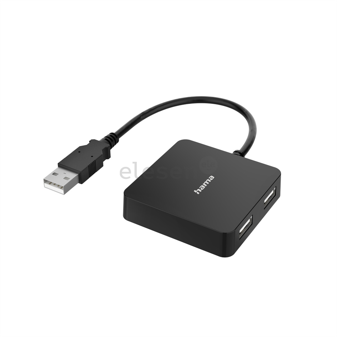Hama USB Hub, 4 Ports, USB 2.0, black - USB hub Item - 00300081