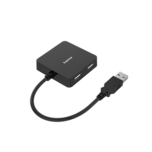 Šakotuvas Hama USB Hub, 4 Ports, USB 2.0, black Prekė - 00300081