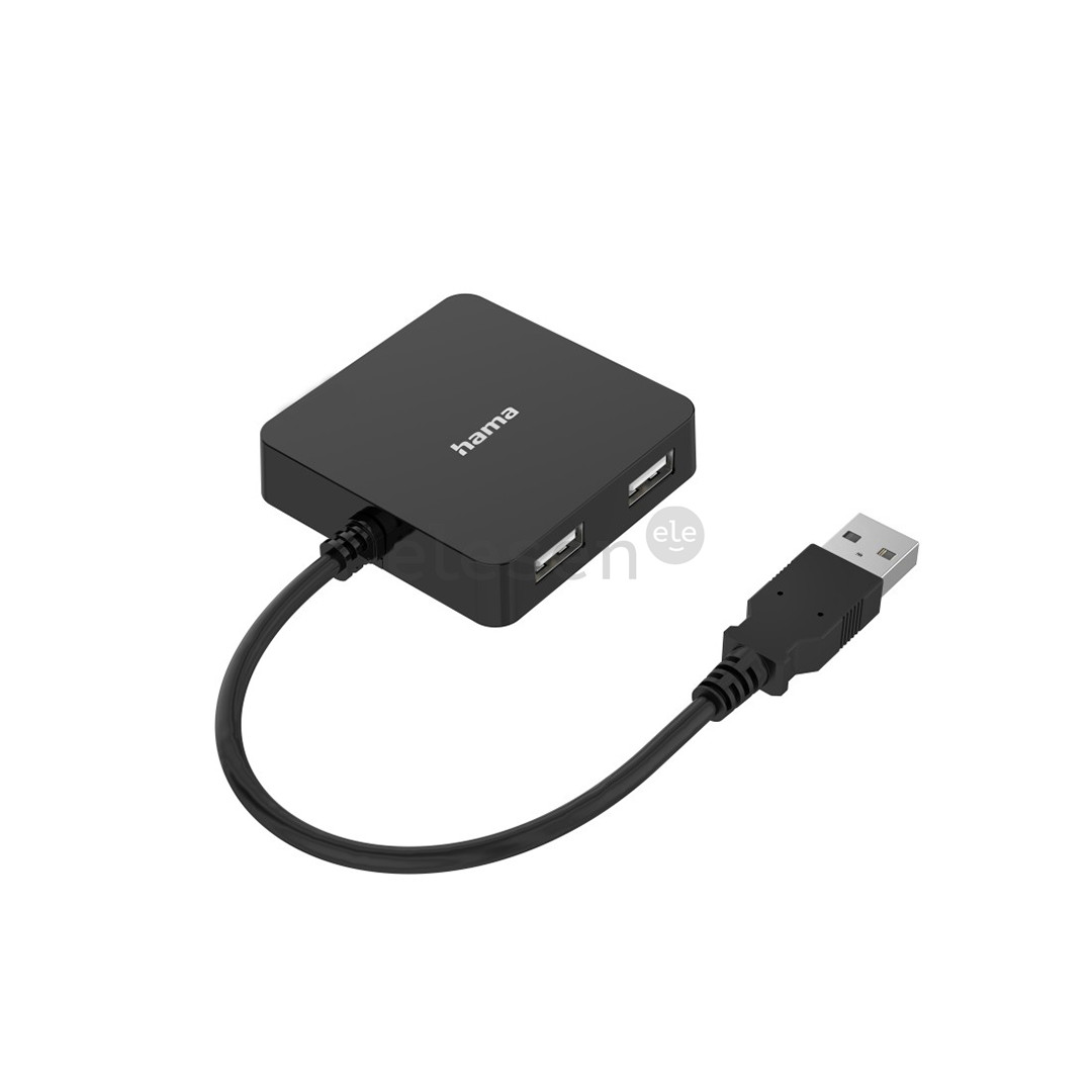 Hama USB Hub, 4 Ports, USB 2.0, black - USB hub Item - 00300081