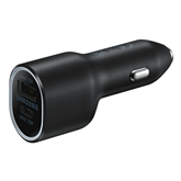 Automobilinis įkroviklis Samsung Duo, USB-A, USB-C, 25 W + 15 W, juodas