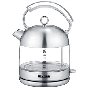 Severin retro, 2400 W, 1.7 L, clear/silver - Kettle Item - WK3459 WK3459
