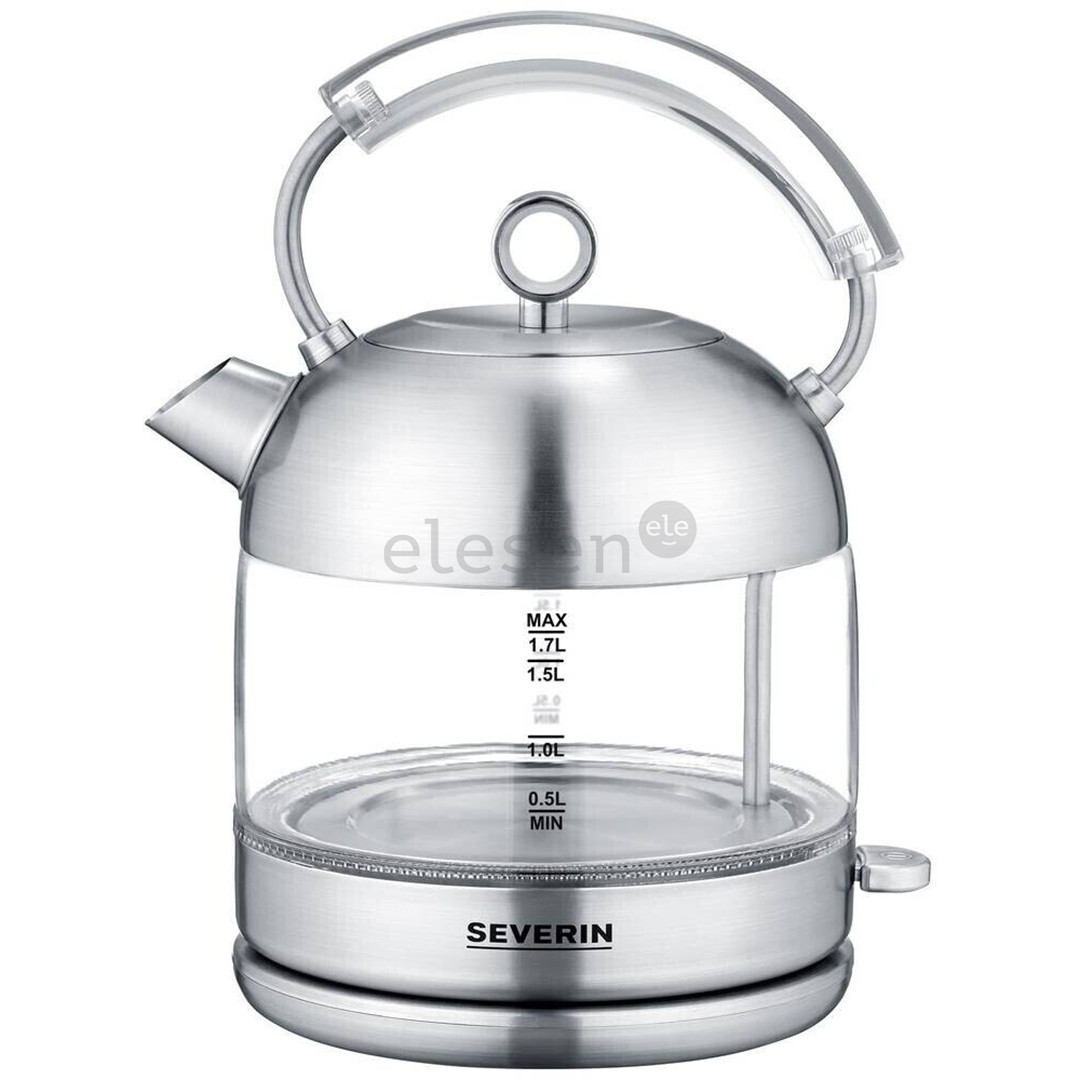 Severin retro, 2400 W, 1.7 L, clear/silver - Kettle Item - WK3459