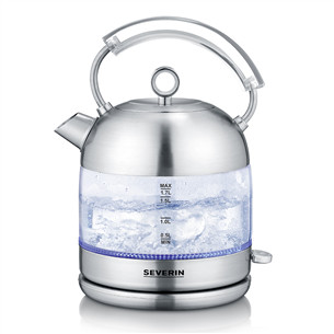 Severin retro, 2400 W, 1.7 L, clear/silver - Kettle Item - WK3459