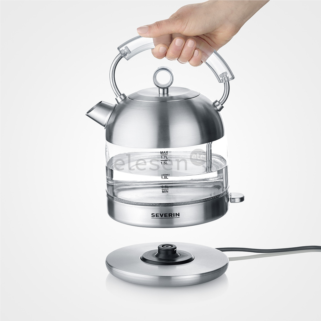 Severin retro, 2400 W, 1.7 L, clear/silver - Kettle Item - WK3459