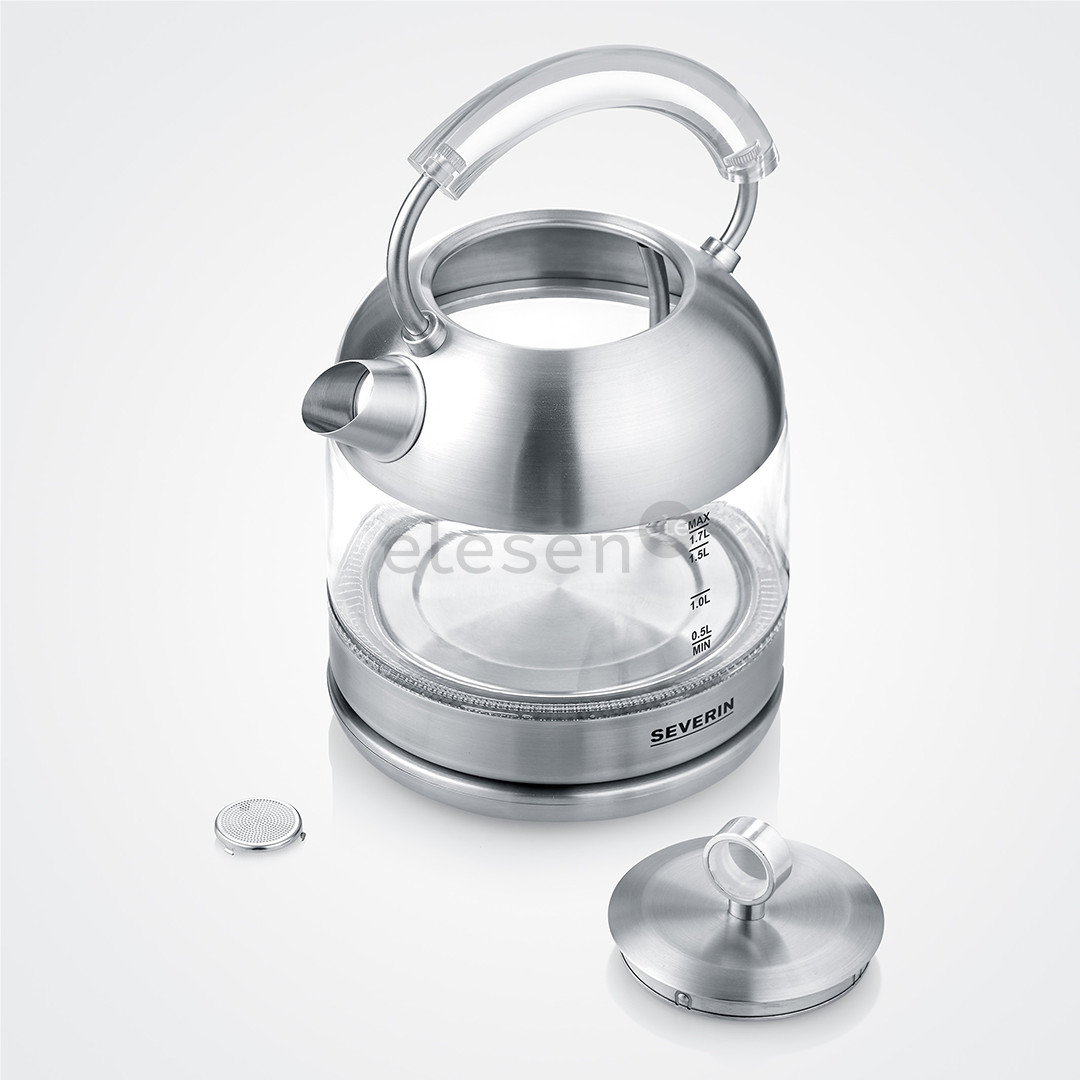Severin retro, 2400 W, 1.7 L, clear/silver - Kettle Item - WK3459