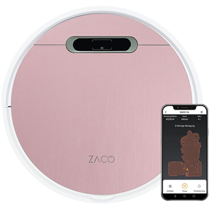 Zaco V6, vacuuming and mopping, pink - Robot vacuum cleaner Item - 501907