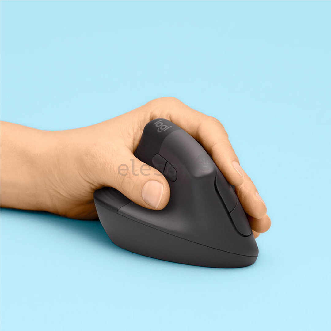 Pelė Logitech Lift Vertical Ergonomic, kairiarankiams, 910-006474, Juoda