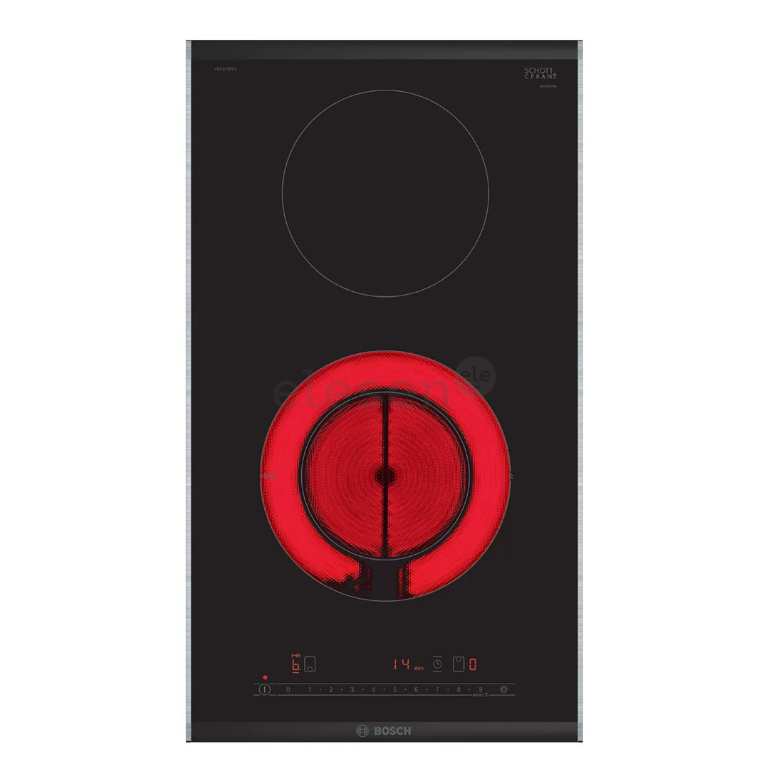 Bosch Domino, width 30.6 cm, steel frame, black - Built-in Ceramic Hob