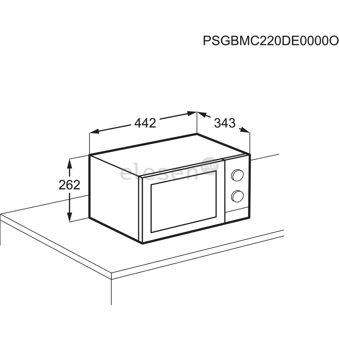 Electrolux, 20 L, 800 W, black - Microwave Oven with Grill