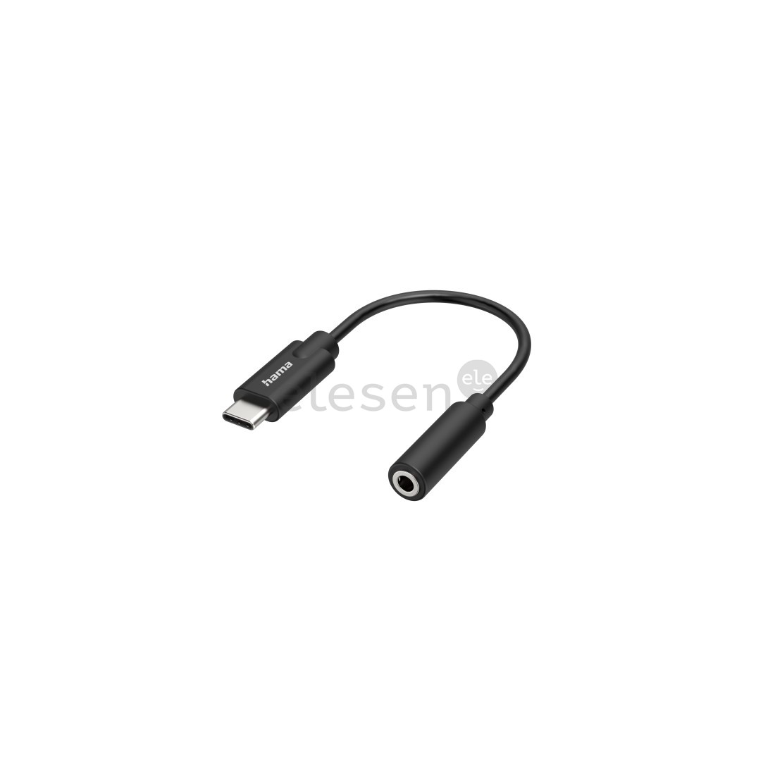 Hama Audio Adapter, USB-C plug, 3.5mm jack socket, black - Adapter Item - 00300094
