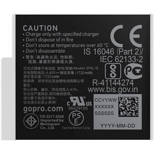 GoPro Enduro Rechargeable Li-Ion Battery for HERO9/10/11/12 Black - Battery Item - ADBAT-011