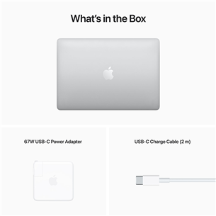 Nešiojamas kompiuteris Apple MacBook Pro 13'' (2022), M2, 8GB, 256GB, ENG, silver