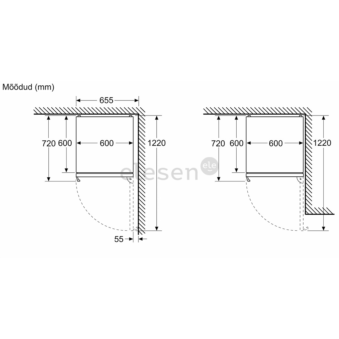 Bosch, NoFrost, 363 L, aukštis 203 cm, juodo nerūdijančio plieno - Šaldytuvas