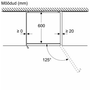 Bosch, NoFrost, 363 L, aukštis 203 cm, juodo nerūdijančio plieno - Šaldytuvas