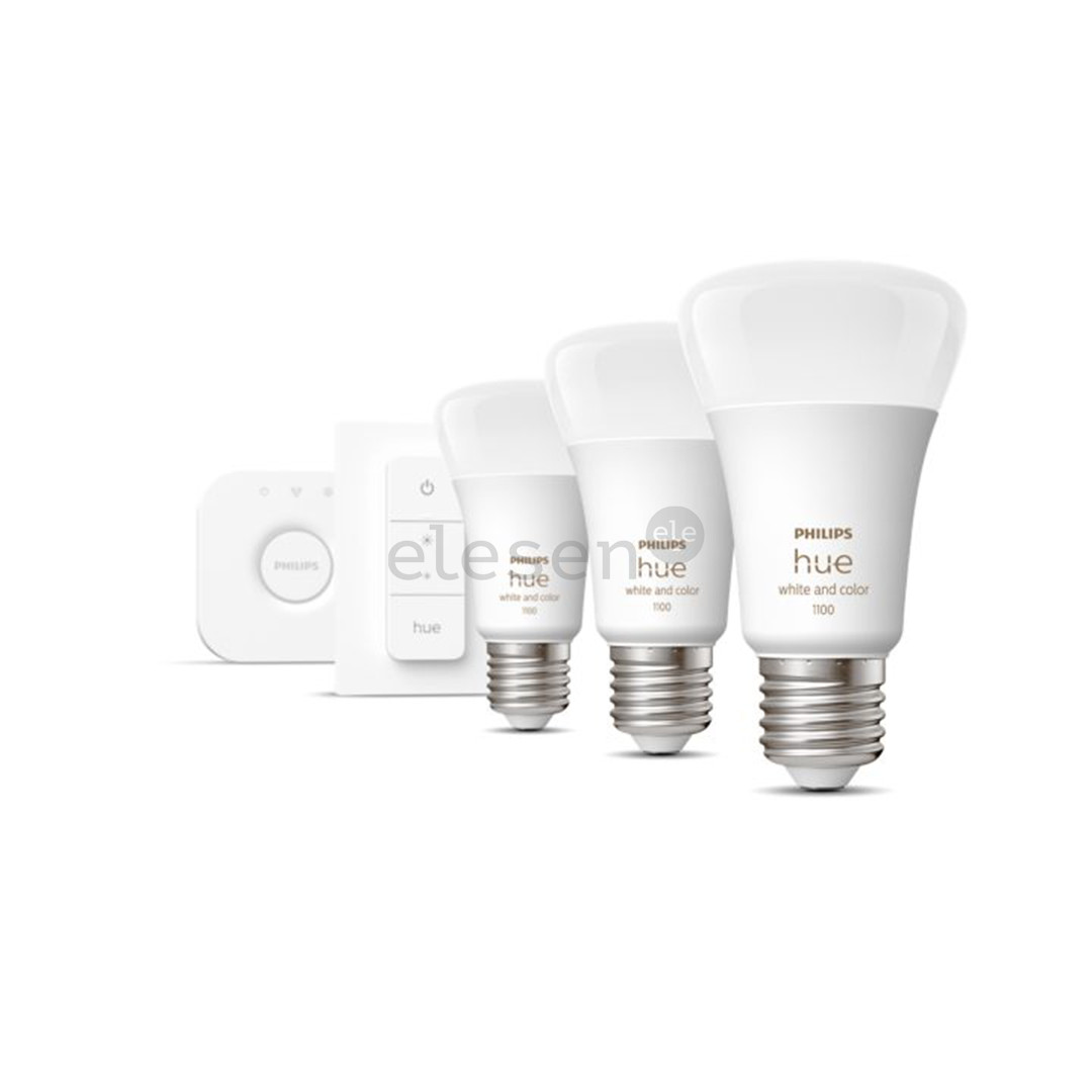 Philips Hue White and Color Starter Kit, E27, 3 pcs, color - Smart Light Kit Item - 929002468804