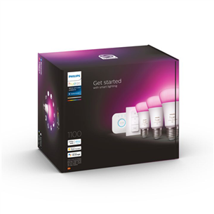 Išmaniųjų lempučių rinkinys Philips Hue White and Color Starter Kit, A60, E27, white Prekė - 929002468804