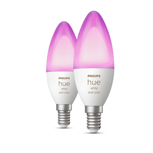 Išmanioji lemputė Philips Hue White and Color, E14, 2 vnt., white Prekė - 929002294205 929002294205