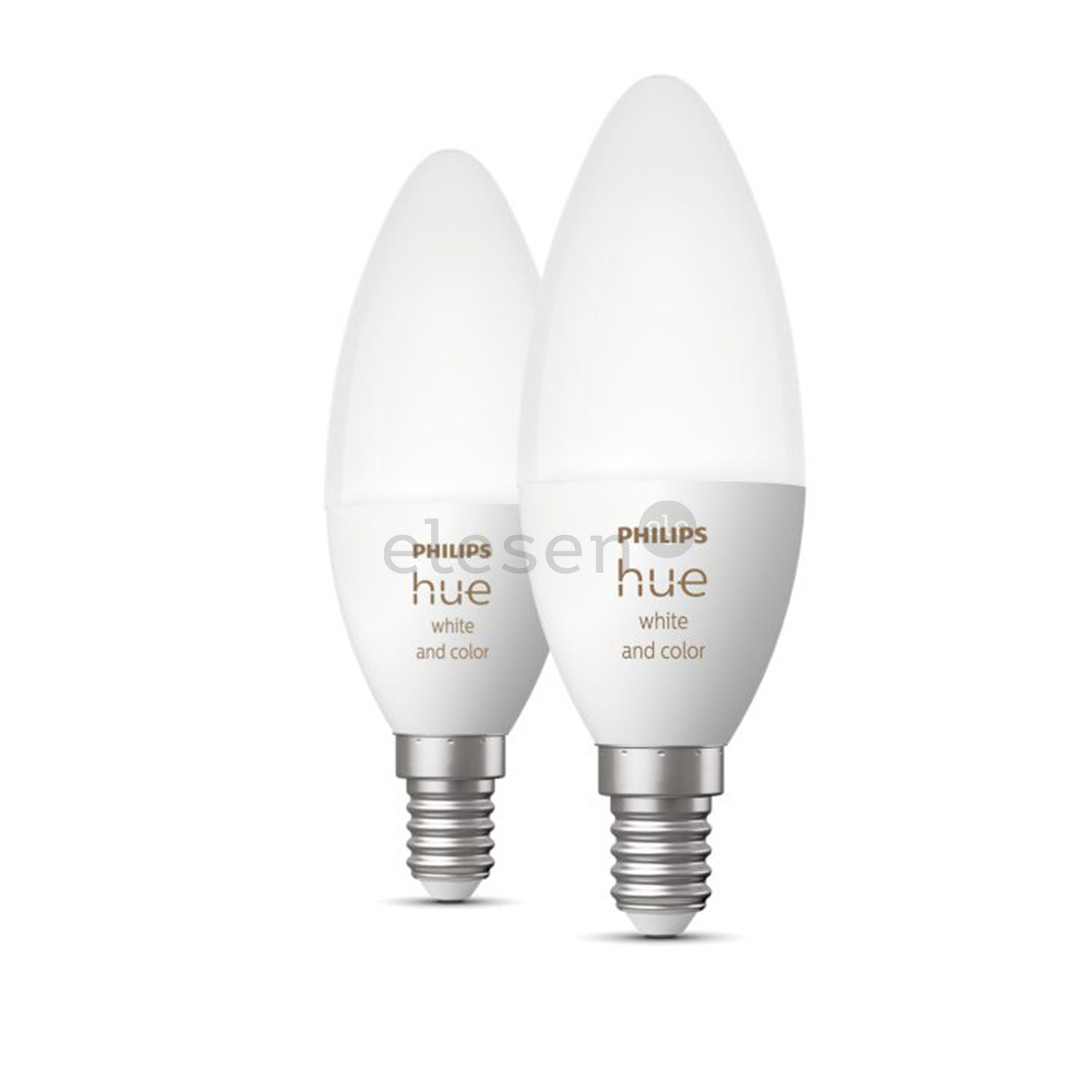 Philips Hue White and Color, E14, 2 pcs, color - Smart Light Item - 929002294205