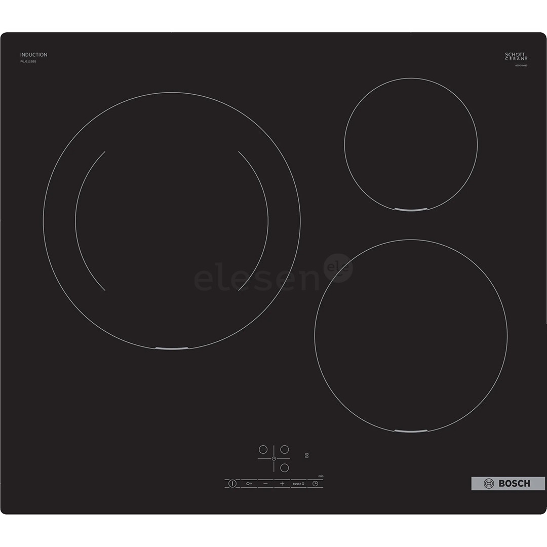 Bosch Serie 4, ширина 59,2 см, без рамы, черный - Интегрируемая индукционная варочная панель