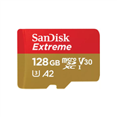 SanDisk Extreme, UHS-I, microSD, 128 GB - Memory card and adapter