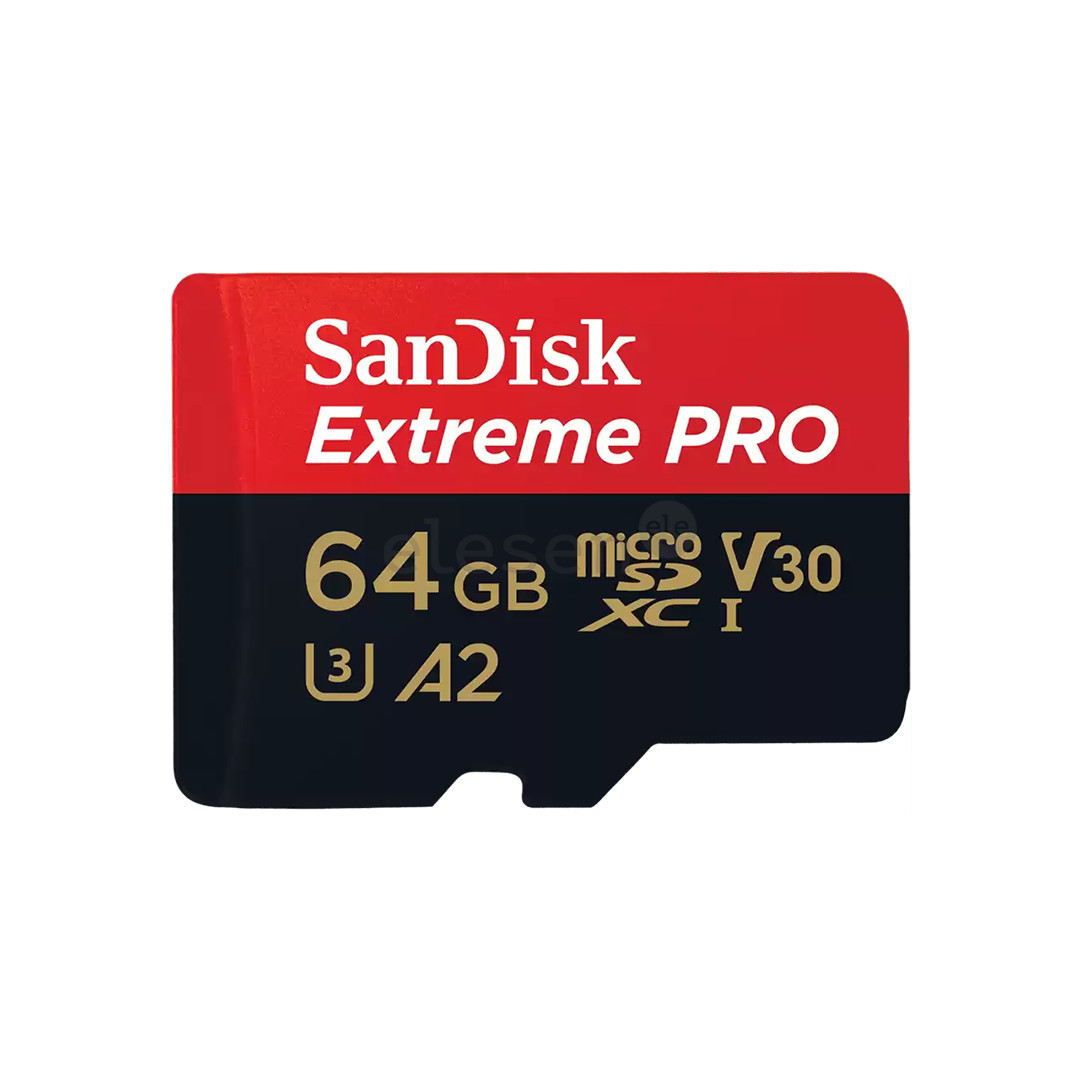 Atminties kortelė SanDisk Extreme Pro, UHS-I, microSD, 64 GB + adapteris