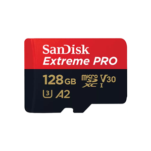 Atminties kortelė SanDisk Extreme Pro UHS-I, microSD, 128 GB + adapteris Prekė - SDSQXCD-128G-GN6MA SDSQXCD-128G-GN6MA