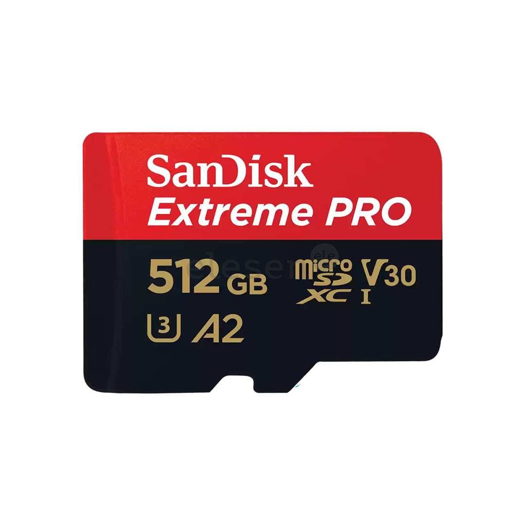 SanDisk Extreme Pro UHS-I, microSD, 512 GB - Memory card and adapter