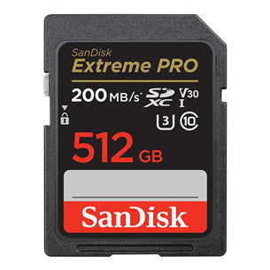 Atminties kortelė SanDisk Extreme Pro UHS-I, SDXC, 512 GB Prekė - SDSDXXD-512G-GN4IN SDSDXXD-512G-GN4IN