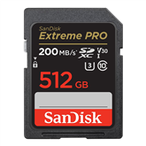 Atminties kortelė SanDisk Extreme Pro UHS-I, SDXC, 512 GB Prekė - SDSDXXD-512G-GN4IN