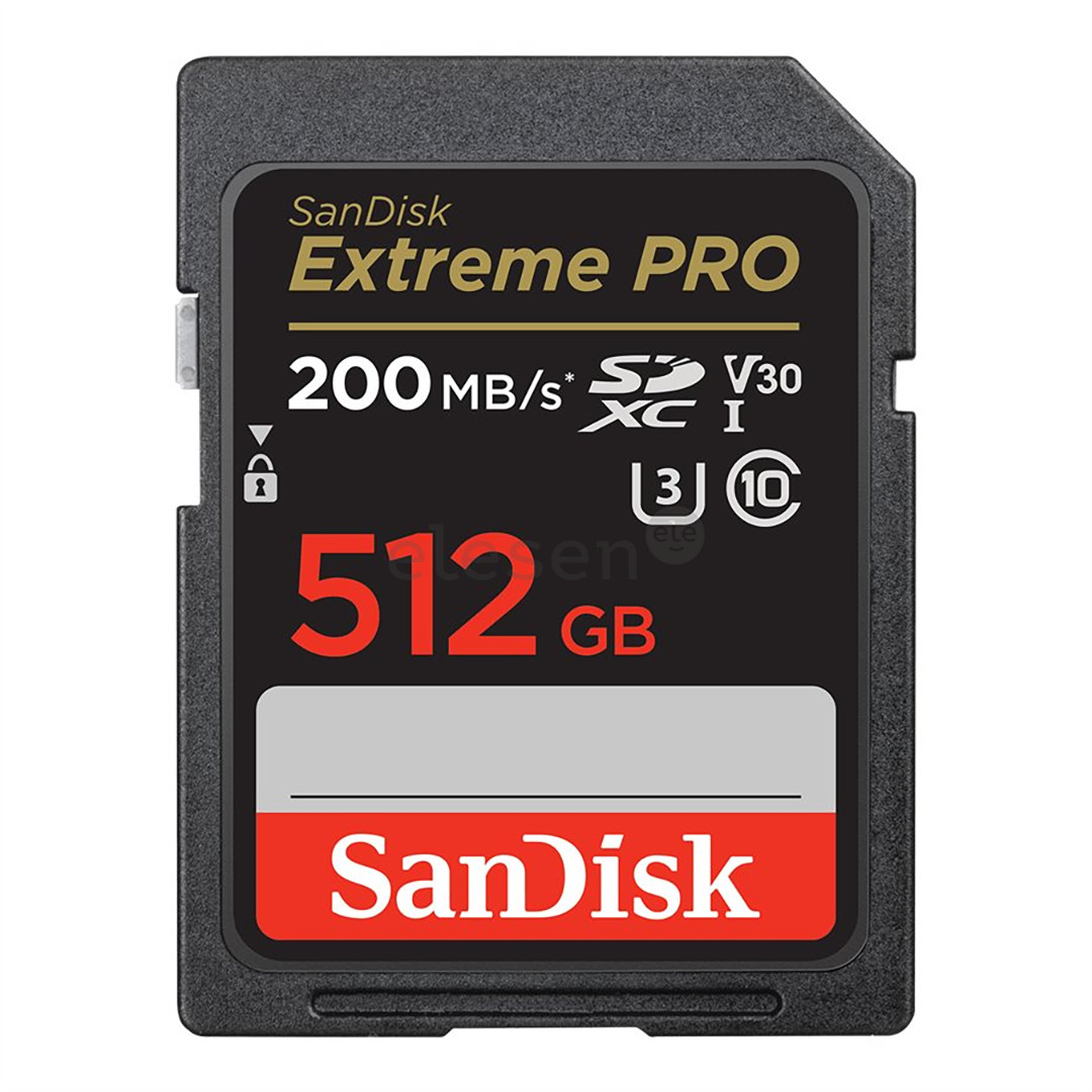 Atminties kortelė SanDisk Extreme Pro UHS-I, SDXC, 512 GB Prekė - SDSDXXD-512G-GN4IN