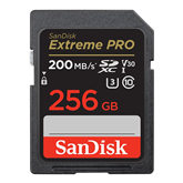 Atminties kortelė SanDisk Extreme Pro UHS-I, SDXC, 256 GB, black Prekė - SDSDXXD-256G-GN4IN