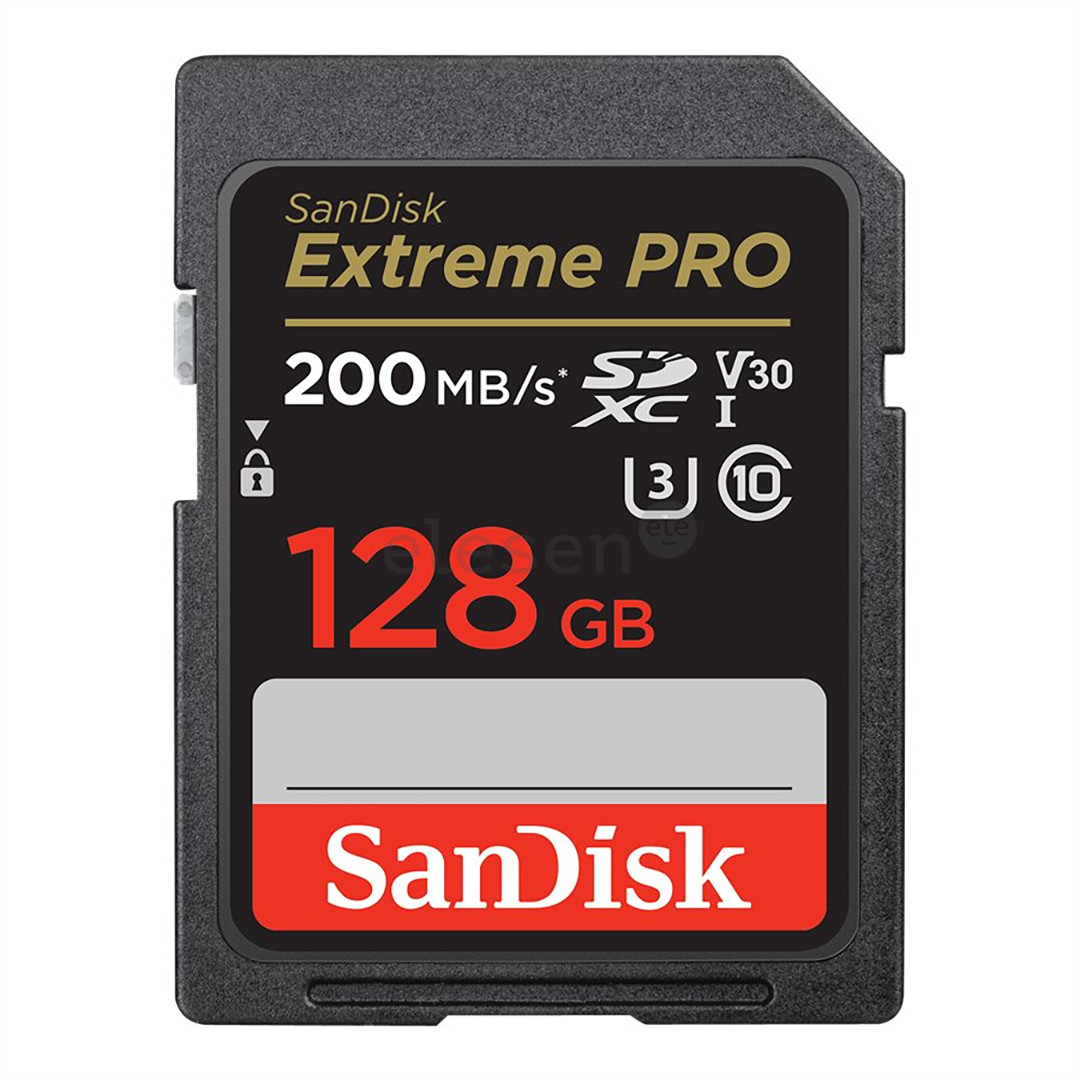 SanDisk Extreme Pro, UHS-I, SDXC, 128 GB, black - Memory card