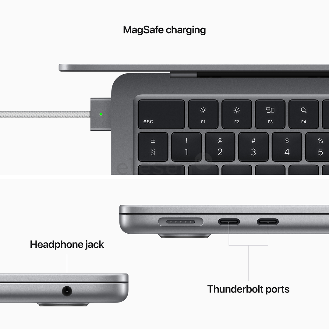 Apple MacBook Air 13" (2022), M2 8C/8C, 8 GB, 256 GB, RUS, space gray - Notebook Item - MLXW3RU/A