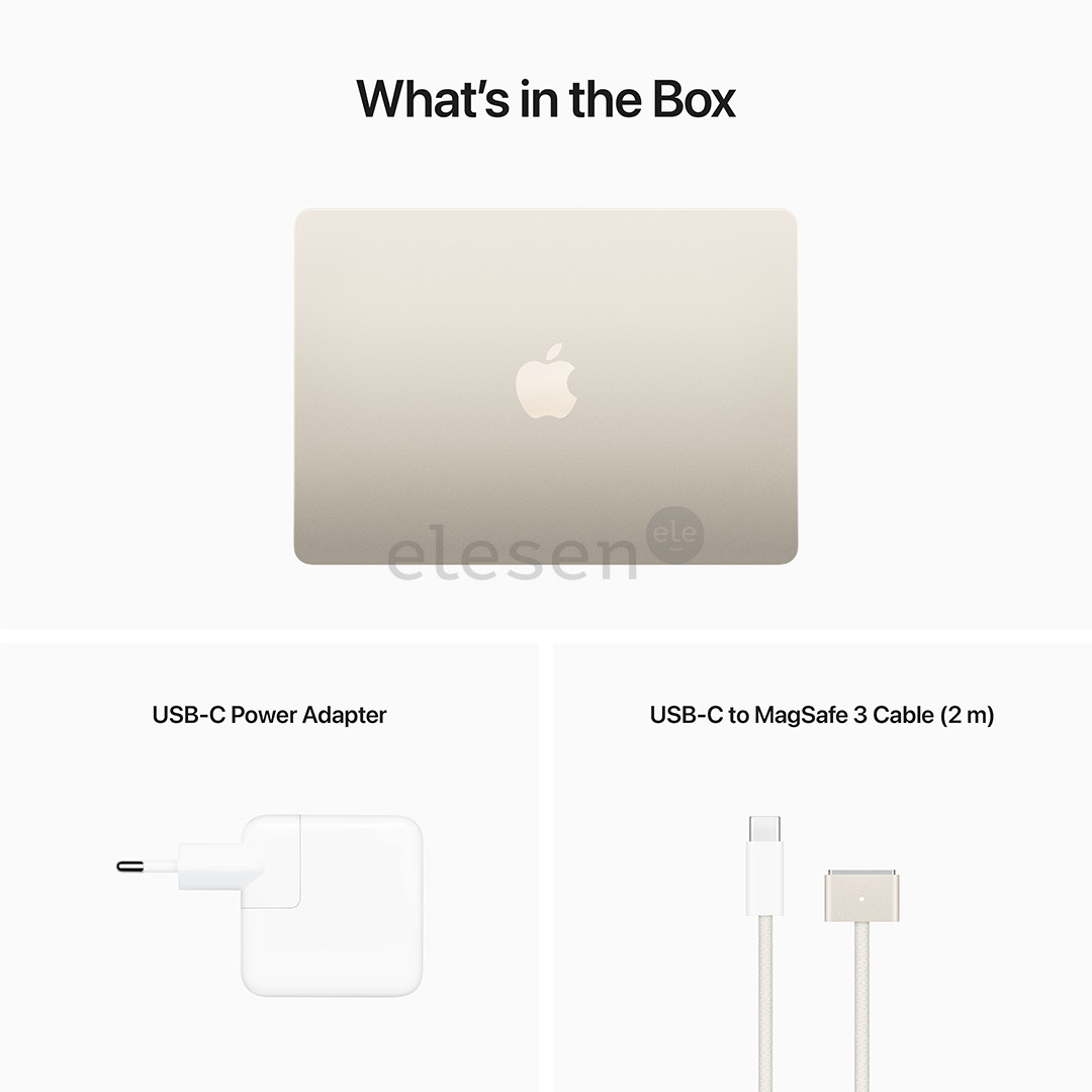 Apple MacBook Air 13" (2022), M2 8C/8C, 8 GB, 256 GB, ENG, starlight - Notebook Item - MLY13ZE/A