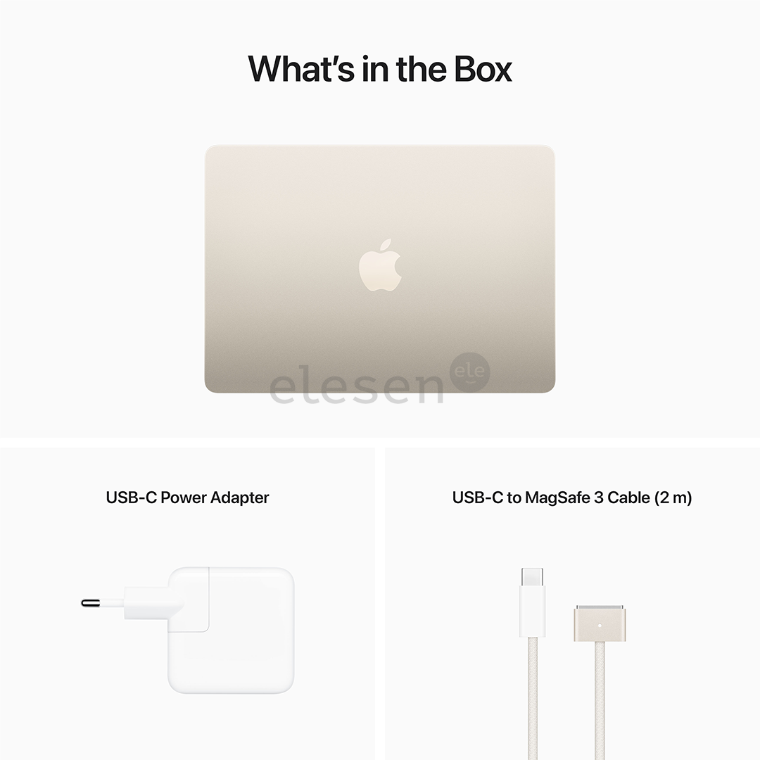 Apple MacBook Air 13" (2022), M2 8C/8C, 8 GB, 256 GB, ENG, starlight - Notebook Item - MLY13ZE/A