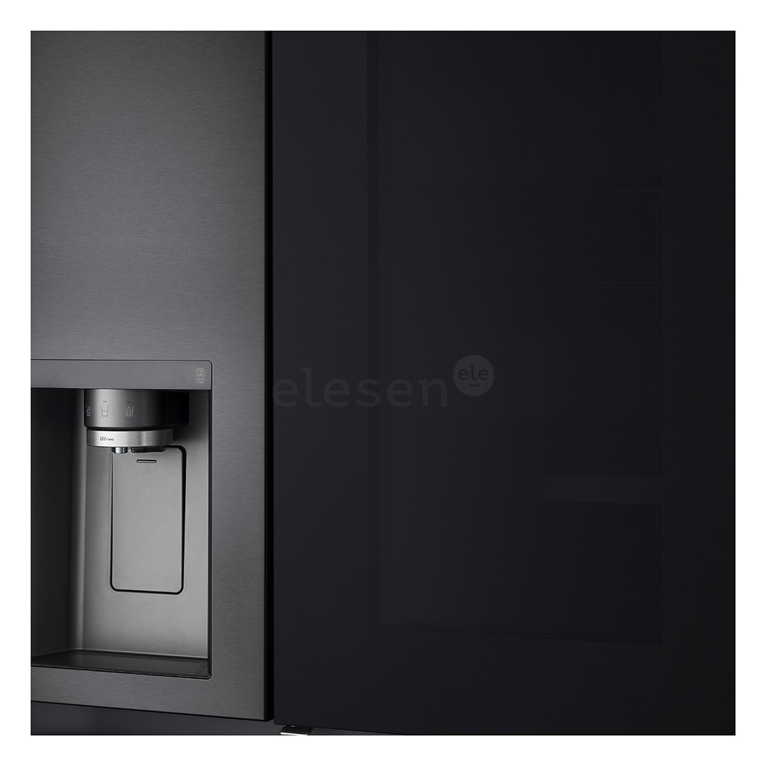 LG, InstaView, vandens ir ledo aparatas, 635 L, aukštis 179 cm, juodas - SBS Šaldytuvas