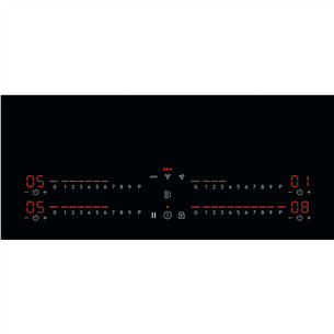 AEG 6000 Bridge, 80 cm, juoda - Įmontuojama indukcinė kaitlentė su gartraukiu