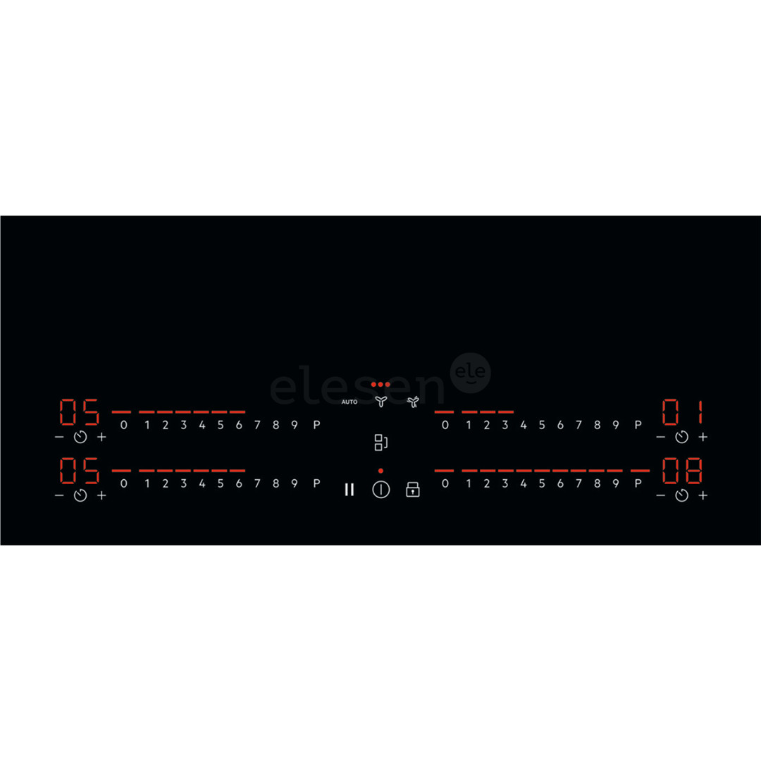 AEG 6000 Bridge, 80 cm, juoda - Įmontuojama indukcinė kaitlentė su gartraukiu