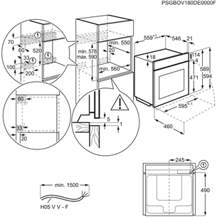 Orkaitė AEG Prekė - BPE742380B