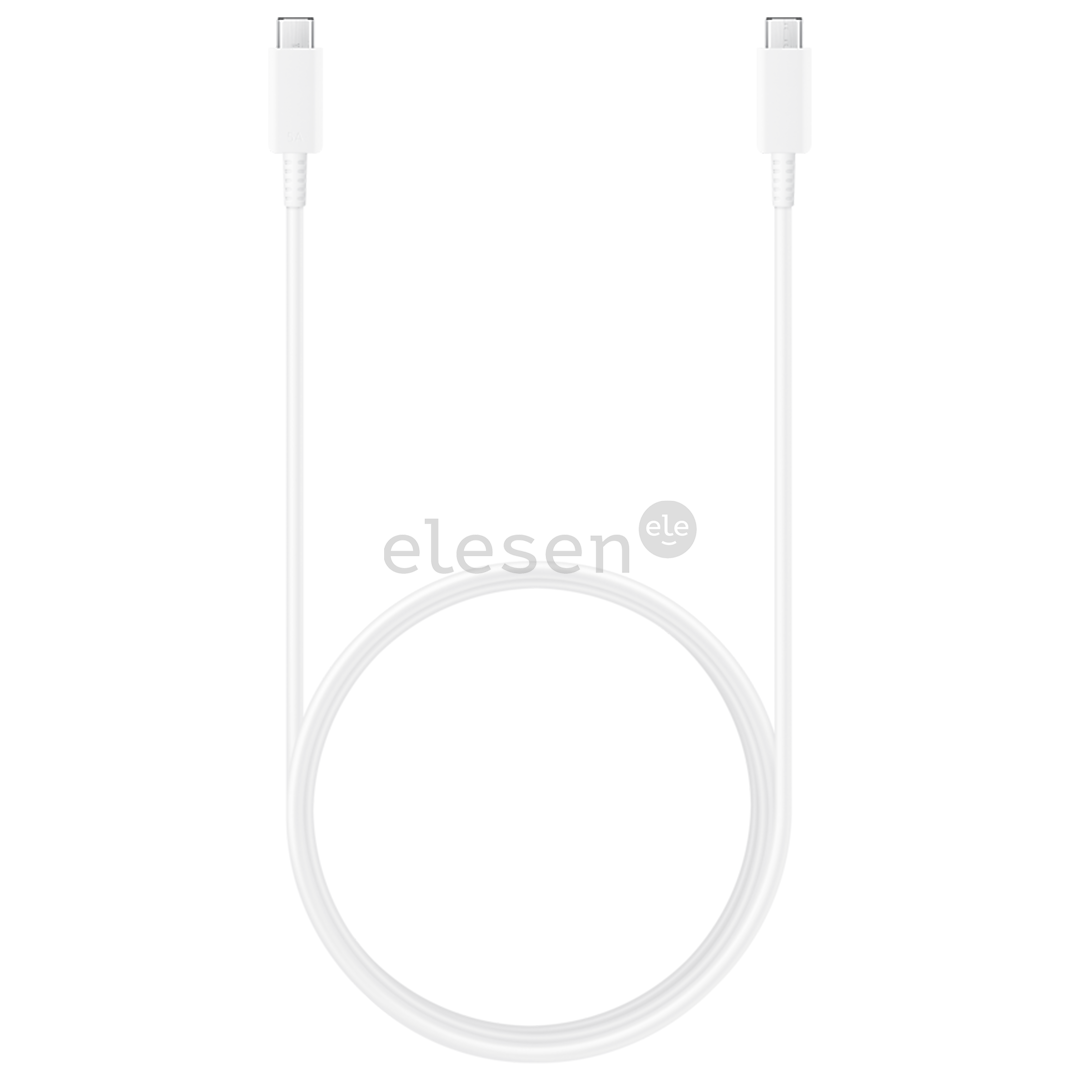 Samsung, USB-C - USB-C, 5 A, 1.8 m, white - Cable